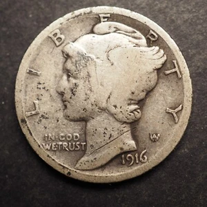 1916 **P** MERCURY SILVER DIME ***NICE COIN!*** FREE SHIPPING! M6003 - Picture 1 of 2