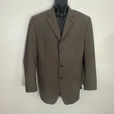 Blazer personalizado pós e níquel 44R levemente usado feito no Canadá 100% lã sem etiqueta de tamanho - Imagem 1 de 4