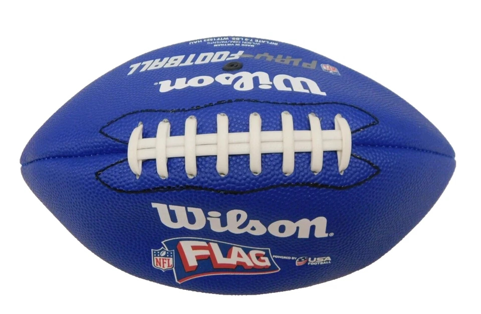 Wilson NFL Play 60 Blue Flag Football Peewee Ages 6-9 (uninflated) WTF1523 HAU