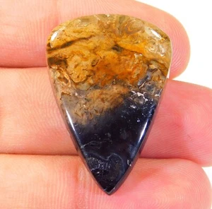 40.KT NATÜRLICHE PALMWURZEL ACHAT BIRNE CABOCHON SCHMUCKHERSTELLUNG EDELSTEIN DB=146 - Bild 1 von 7