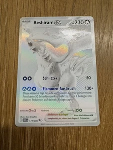 Pokemon Karte - Reshiram ex 173/086 Weiße Flammen Frisch Gezogen - Bild 1 von 2