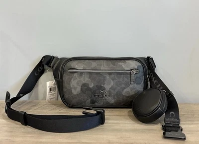 COACH CW314 Elias Belt Bag In Signature Camo Print With Coin Case QB/Grey Multi - Image 1 of 4