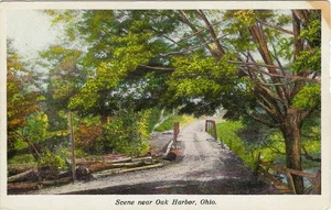Oak Harbor OH 1914 Scenic Country Road Bridge near Oak Harbor - Bild 1 von 1