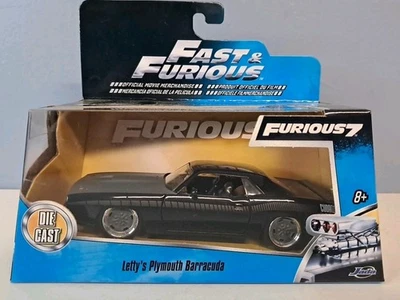 Fast And Furious 1/32 Scale Letty's Plymouth Barracuda Black Jada Toys - Image 1 of 4