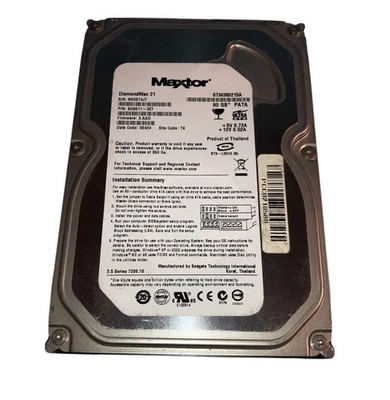 Hard disk STM380215A Seagate DiamondMax 21 80GB 7200RPM ATA-100 2MB 3.5 - Immagine 1 di 2