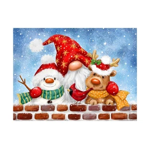 Casa senza cornice MAKIKO 'Gnome con amici invernali' fotografia arte da parete 18 pollici X 2 - Foto 1 di 4
