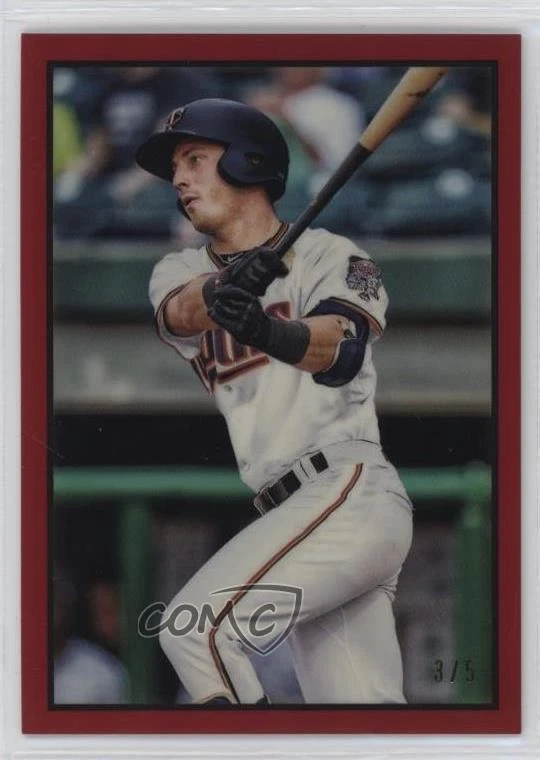 2019 Bowman Heritage Chrome Prospects Red Refractor /5 Brent Rooker #53CP-52 - Image 1 of 2