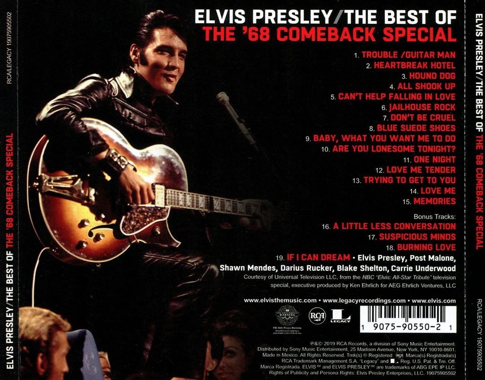 ELVIS PRESLEY - ELVIS: '68 COMEBACK SPECIAL: 50TH ANNIVERSARY NEW CD Foto 1 de 1