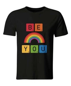 Monday's Child Black 'Be You' Rainbow Short-Sleeve Tee (Kids Small) - Picture 1 of 1