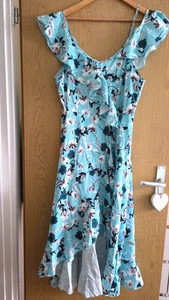 Sommerkleid Damen Freizeitkleid Bandeau Schulterfrei Minikleid Blumen Kleid XL - Bild 1 von 1