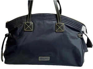 Bolso de Lona Grande de Viaje DOONEY & BOURKE Negro Nylon Cuero Borde - Imagen 1 de 12