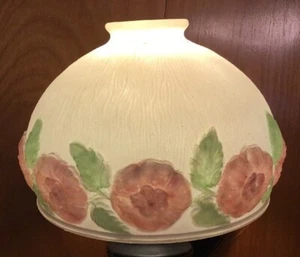 Paralume lampada vintage in vetro smerigliato con fiori fenice - Foto 1 di 8