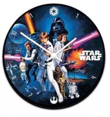 Vandor 99089 Star Wars 13.5" Cordless Wood Wall Clock Multicolor - Image 1 of 2
