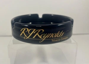 Vintage RJ Reynolds Tobacco Company Cobalt Blue Ashtray with Gold Lettering NOS - Picture 1 of 2