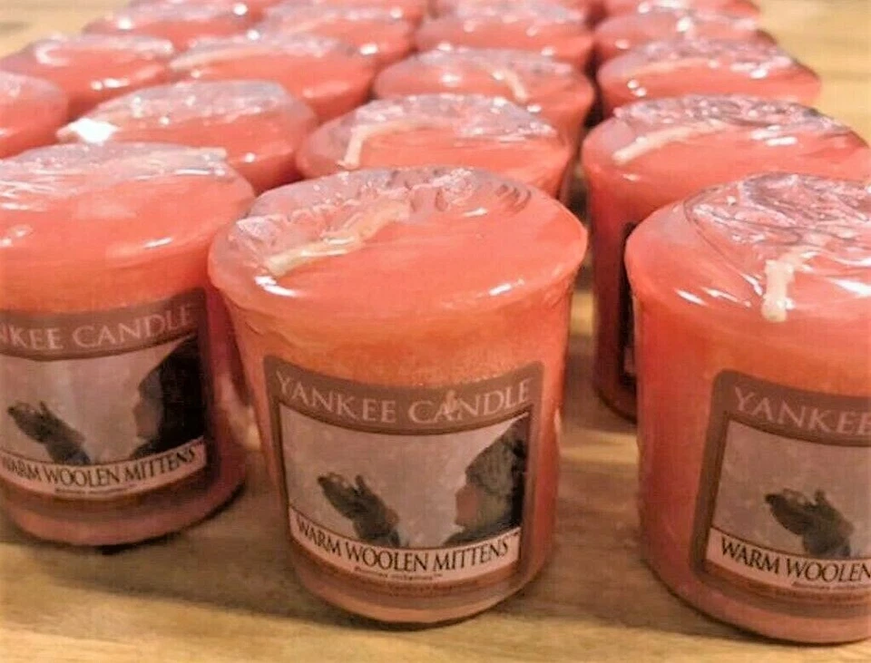 LOTE DE 18 Votivos de Muestreador Yankee Candle Retirados "MITONES DE LANA CALIENTE" ~RARO ~ NUEVO Foto 1 de 1