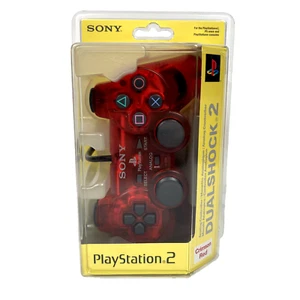 PlayStation 2 DualShock 2 Crimson Red Analog Controller SCPH-10010 ER New Sealed - Picture 1 of 18