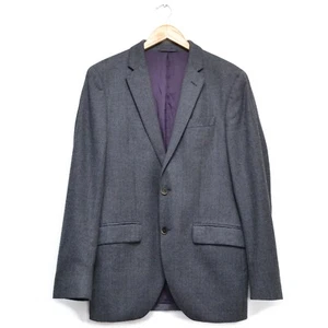 Hackett Mayfair 100% Wool Gray Blazer Jacket Size 50/L - Picture 1 of 20
