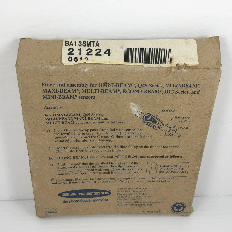 Banner Engineering BA13SMTA, 21224, New Surplus - Image 1 of 1