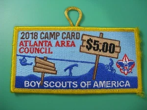 BSA 2018 ATLANTA AREA COUNCIL $5.00 SCRIPT PATCH MINT 4.5"X2.5" - Picture 1 of 1