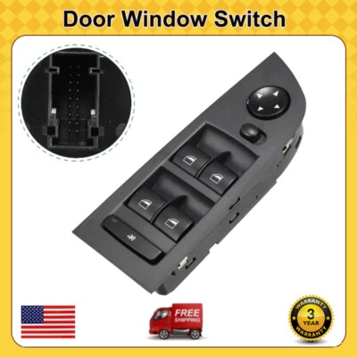 Interruptor de ventana eléctrica principal del lado del conductor delantero para BMW 2006 325I 325XI 2008-09 M3  Foto 1 de 4