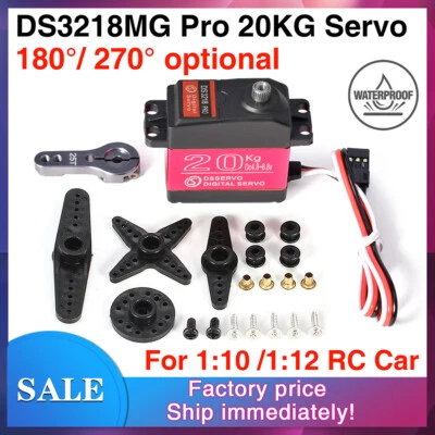 Dsservo Waterproof 20KG High Speed Metal Gear Digital Servo for 1/10 1/8 RC Cars - Bild 1 von 4