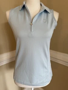 Daily Sports Sleeveless Blue Tank, NWT, 1/4 Zip, Womens XS Golf Shirt MSRP 75 - Picture 1 of 8
