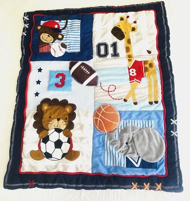 Edredón de cuna deportivo LAMBS & IVY Future All Stars azul y rojo Foto 1 de 4