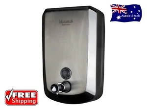 LIQUID SOAP DISPENSER WALL MOUNT COMMERCIAL BATHROOM STAINLESS STEEL 1000ml - Picture 1 of 6