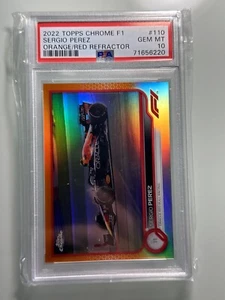 2022 Sergio Perez Orange / Red Refractor Topps Chrome #110 Formula 1 F1 PSA 10 - Bild 1 von 2