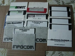 Commodore INFOCOM LOT + MORE - (10) 5.25" Disks Some with Manual Tested Leather - Picture 1 of 22