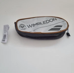 Rare BABOLAT Wimbledon White Tennis Racket Pencil Bag Gift Pen Case - Picture 1 of 8