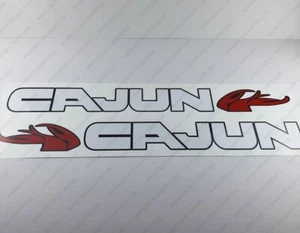 CAJUN BASS BOAT LOGO V2 DECALS STICKERS 18" x 1.9" 2pcs. - Picture 1 of 5