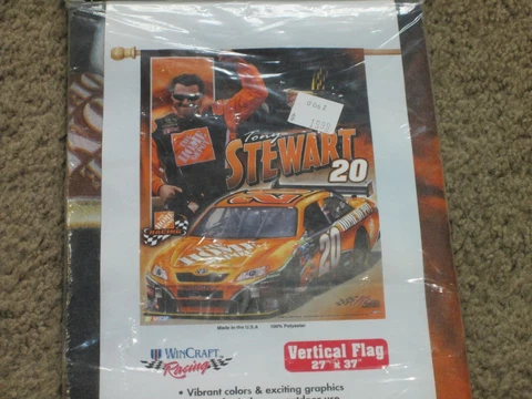 Tony Stewart # 20 Nascar Vertical Flag- NWT- polyester fabric- retail 19.99 Cover