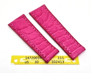 XS Cinturino Adatto per Rolex Daytona Vero Alligator 20mm Fucsia, Qualità Top - Picture 1 of 8