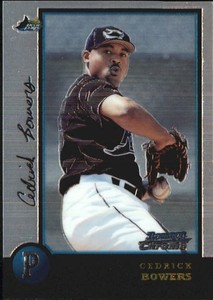 1998 Bowman Chrome Tampa Bay Devil Rays Baseball Card #435 Cedrick Bowers