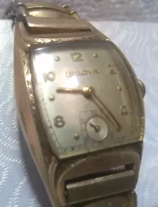 1951 Bulova Wind Up Watch Men Multi-Dial L1 10K RGP Gold Case Dial Band Service - Picture 1 of 18