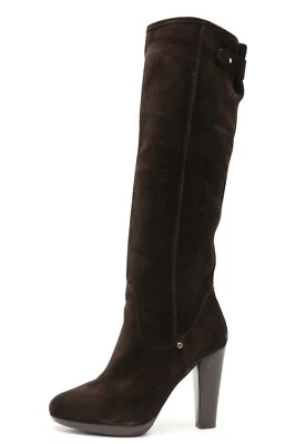 STUART WEITZMAN GENTRY коричневый замши высокие ботинки сложены каблук размер 11 новый! $750 - Изображение 1 из 4