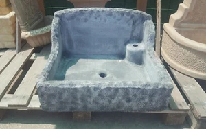 Lavandino cemento 50x60 e marmo lavabo acquaio lavello rustico effetto pietra - Foto 1 di 2