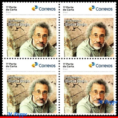 24-87 BRASIL 2024 HOMENAJE A LA POETA OLIVEIRA SILVEIRA, ACTIVISTA NEGRA, BLOQUE MNH Foto 1 de 2