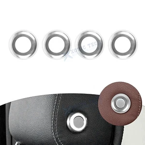 Cubiertas con botones de asiento delantero plateado para Benz W205 2015-2021 X205 2016-2022 - Imagen 1 de 11