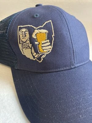 Sombrero de camionero de malla Carhartt talla única Ohio nativo americano cerveza logotipo bordado Foto 1 de 4