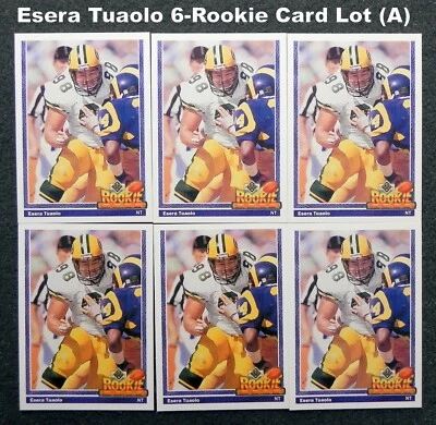 Esera Tuaolo 6-Rookie Card Lot 1991 Upper Deck #635 _ Exact Lot (A) - Image 1 of 2