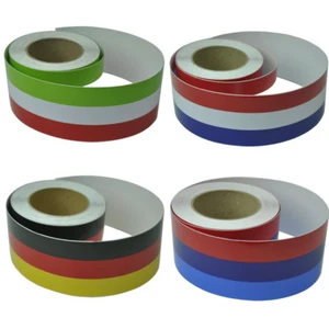 7.5cm Wide  3Colors Flag Stripe Body Hood Car Sticker Decal Exterior Decoration - Picture 1 of 15