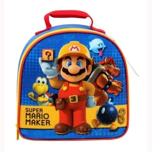 Super Mario Bros Maker Kids Boys Girls Insulated Dome Lunch Bag School Snack Bag - Picture 1 of 5