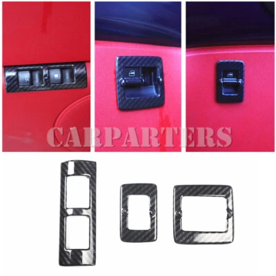 Para VW Escarabajo ABS Carbono Puerta Coche Elevación Botón Marco Cubierta Borde 2003-2010 Foto 1 de 4