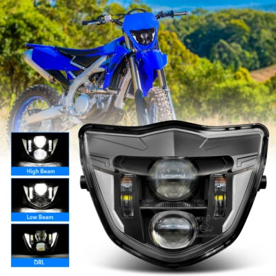 LED Headlight For Yamaha WR250F WR450F 2013 2014 2015 2016 2017 2018 2019-2023 - Image 1 of 4
