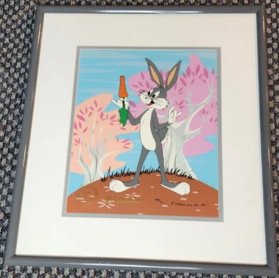 BUGS BUNNY LIMITED EDITION SIGNED BY BOB MCKIMSON FRAMED SEAL AND COA #708/750 - Image 1 of 2