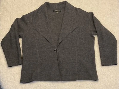 Cárdigan para mujer Kasper 100 % lana gris talla 1X VER NOTA Foto 1 de 4