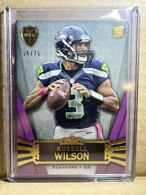 2012 Russell Wilson Topps Supreme #23 Rookie Rare RC Purple SP /75 Broncos *Desc - Image 1 of 2