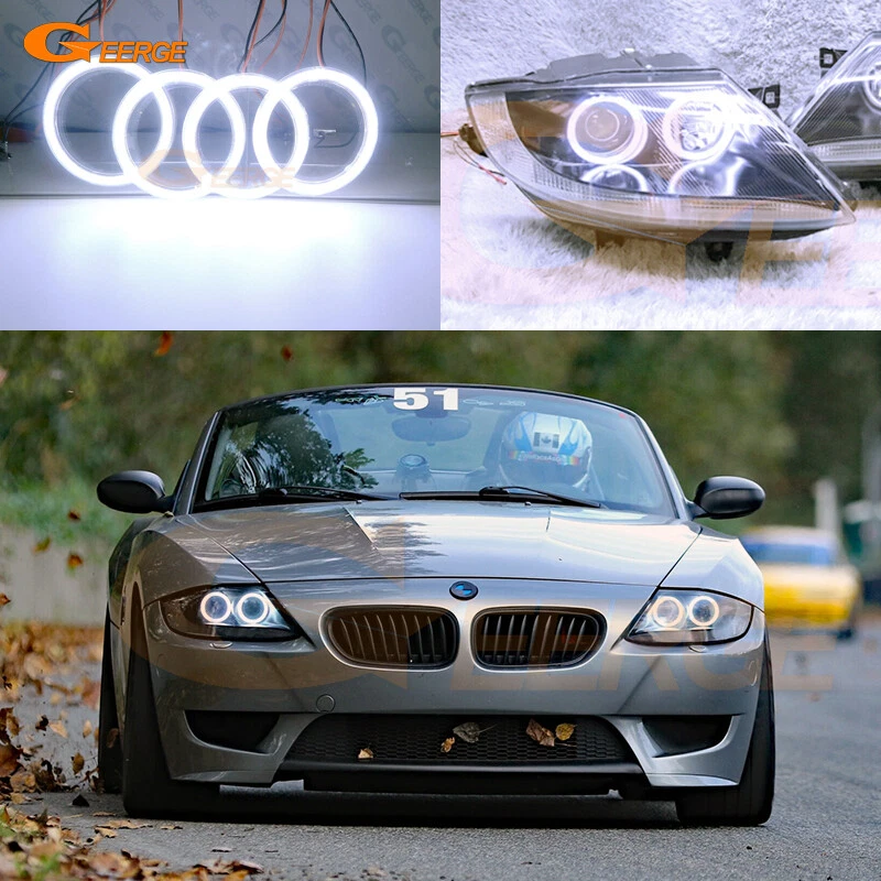 For BMW Z4 E85 E86 2003 - 2007 2008 Ultra bright COB Led Angel Eyes Halo Rings - Image 1 of 4